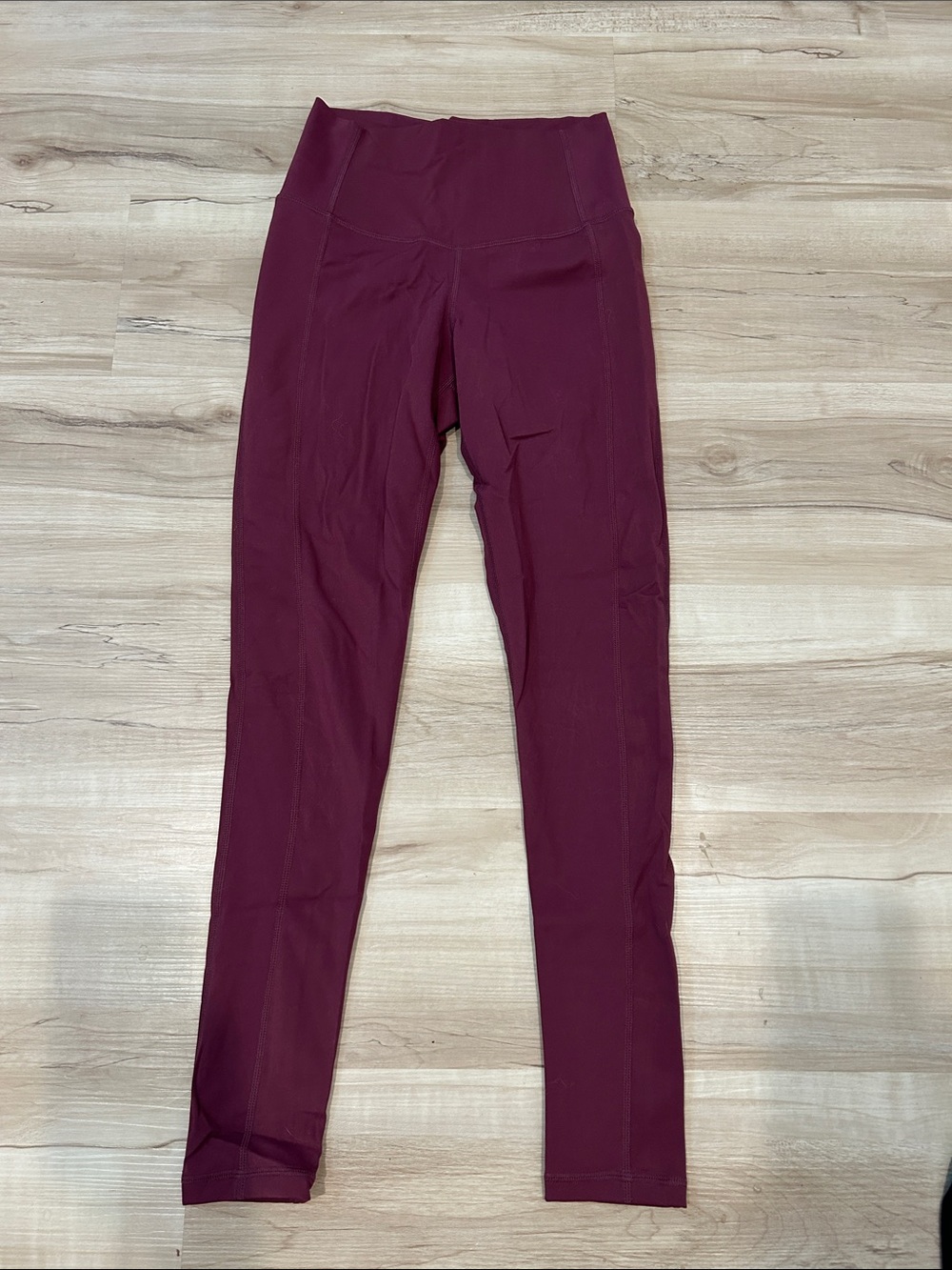 High-Waist Maroon Women’s Leggings